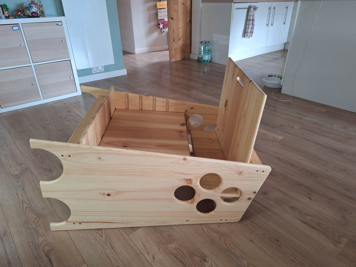 Tour Montessori jumeaux convertible en bureau